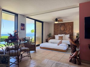 1 bedroom, iron/ironing board, WiFi, bed sheets - Zen by the Sea | Ground-Level Paradise with Ocean Views (Lahaina)