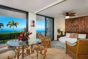 1 bedroom, iron/ironing board, WiFi, bed sheets - Zen by the Sea | Ground-Level Paradise with Ocean Views (Lahaina)