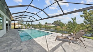 A heated pool