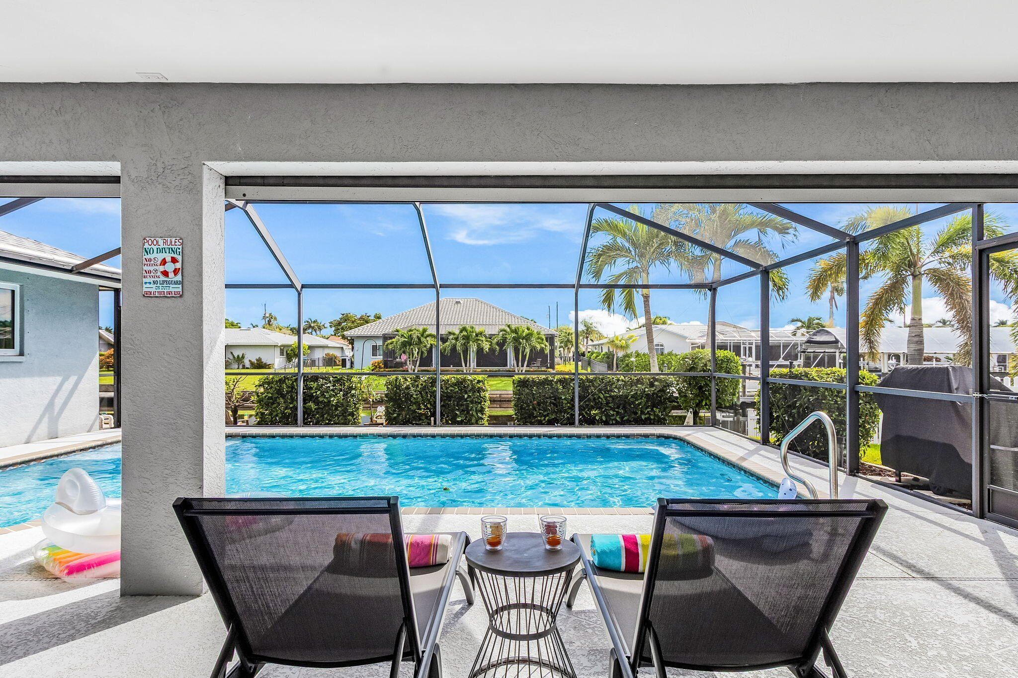 A heated pool