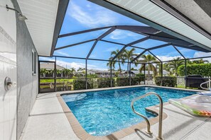 A heated pool