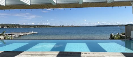 Outdoor pool, a heated pool