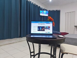 1 bedroom, desk, WiFi, bed sheets