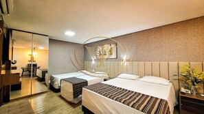 Grand Apartment | 1 bedroom, laptop workspace, blackout curtains, iron/ironing board - Coruja Imob - Flat Crystal Place (Goiania)