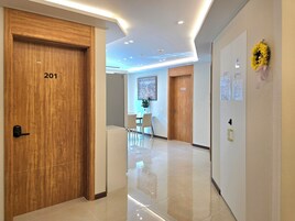 28-inch LCD TV with digital channels, pay movies