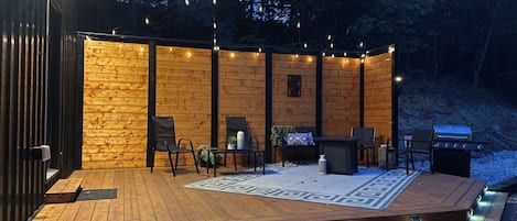 Baita Comfort, 2 camere da letto, angolo cottura, vista valle | Terrazza/patio