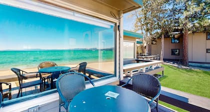 Lake Front Condo, steps from the beach with beautiful view of Lake Tahoe