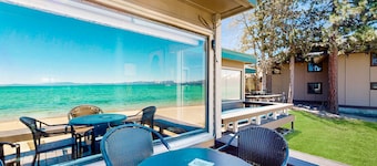 Lake Front Condo, steps from the beach with beautiful view of Lake Tahoe