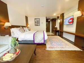 Minibar, desk, laptop workspace, iron/ironing board - Hotel Paisley palace (Srinagar)