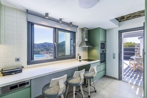 Fridge, microwave, oven, dishwasher - ELEGANT RESORT with unique  sea view,  pool with waterfall and privacy!!  (Skopelos)