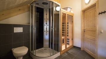 Shower, hair dryer