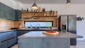 Microwave, oven, dishwasher - Wonderful private villa with WIFI, private pool, A/C, hot tub, TV, terrace and pets allowed (Umag)