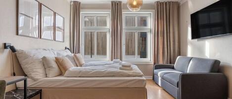 Economy-Doppelzimmer | Schreibtisch, laptopgeeigneter Arbeitsplatz, kostenloses WLAN