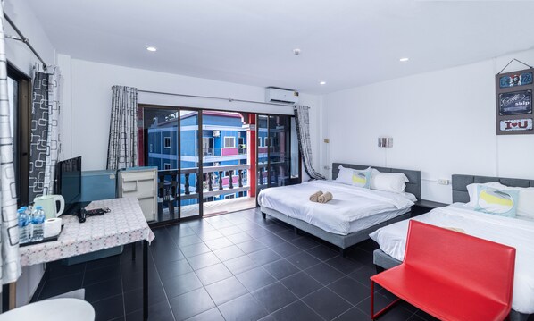 Comfort Triple Room, Balcony, City View | Down duvets, in-room safe, blackout curtains, free WiFi - Belle Cose Guest House Phuket (Patong)