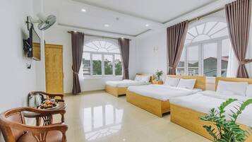 Triple Room, Lanai, City View | Desk, laptop workspace, free WiFi