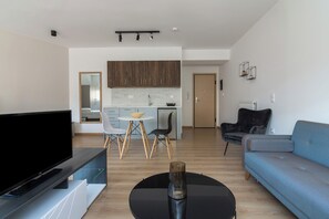 Living area - Leochares Lifestyle Apartments (Athens)