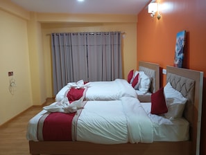 Family Studio, Courtyard View | Down comforters, pillowtop beds, desk, soundproofing - Rambler's Hotel (Kathmandu)