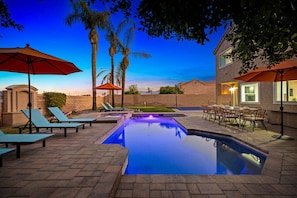A heated pool