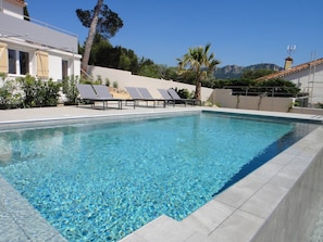 A heated pool