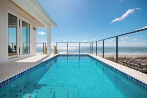 Outdoor pool, a heated pool - Oceanfront Beach House, Elevator to First Floor, Ocean View Pool, Dog Friendly (Pawleys Island)