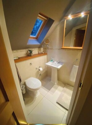 Haartrockner, Handtücher, Seife, Toilettenpapier