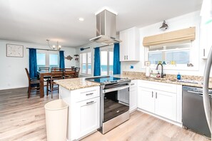 Microwave, oven, stovetop, dishwasher