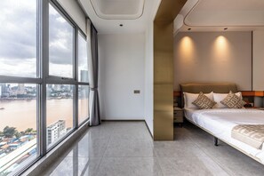 Deluxe Apartment, River View | 1 bedroom, free WiFi, bed sheets - Wealth Mansion Suite River View by Soben (Phnom Penh)