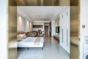 Appartement Deluxe, vue fleuve | 1 chambre, Wi-Fi gratuit, draps fournis