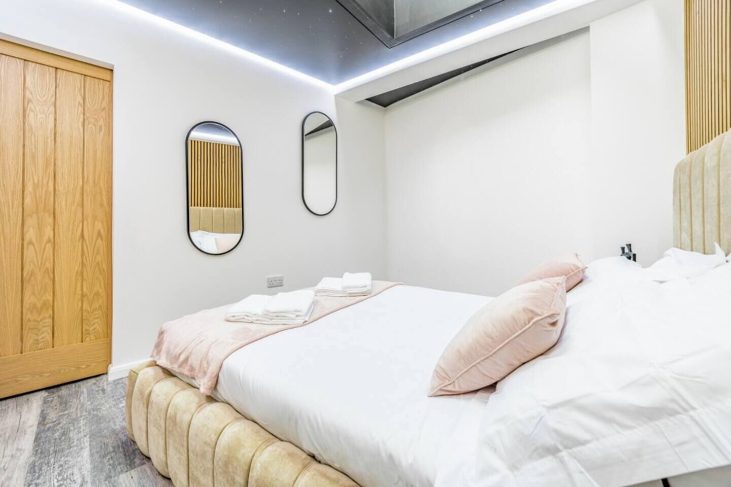 1 bedroom, desk, iron/ironing board, travel crib