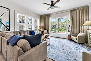 TV, DVD player - Adagio G-101 Pool-side 3/3 - Beautiful Corner Unit Newly Updated for 2025 (Santa Rosa Beach)