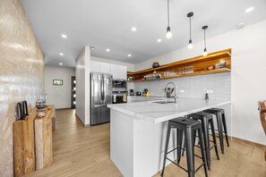 Fridge, microwave, oven, dishwasher - Ocean View Condo Next to Marina (Playa Flamingo)