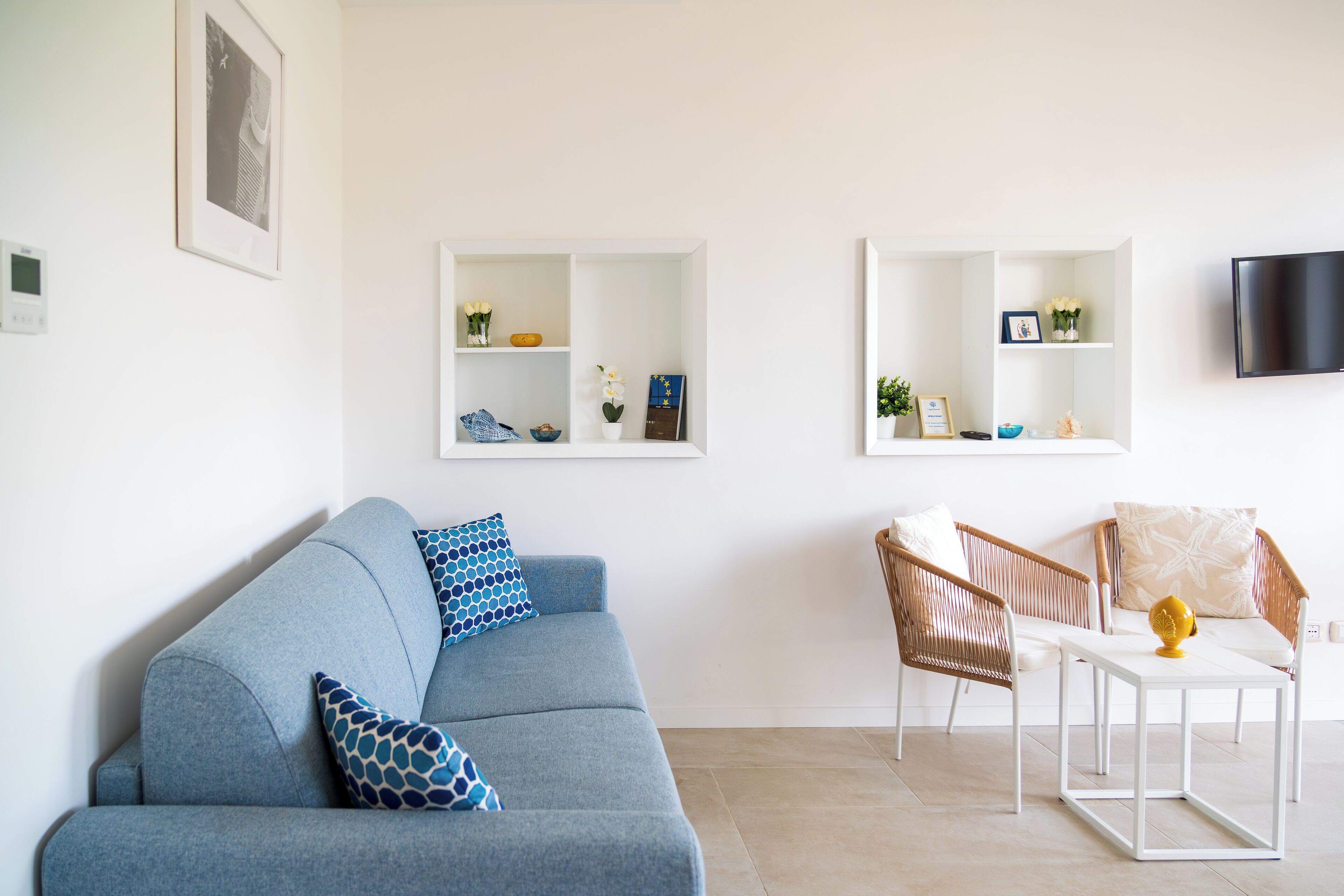 Comfort kamer, terras, uitzicht op de binnenplaats | Woonruimte