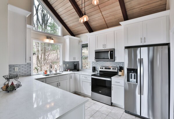 Fridge, microwave, oven, stovetop - Appalachian Sky Big Canoe GA (Big Canoe)