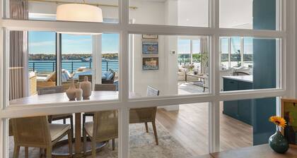 TOP-FLOOR PENTHOUSE at Hobson's Landing. Sweeping views of Portland's Harbor.