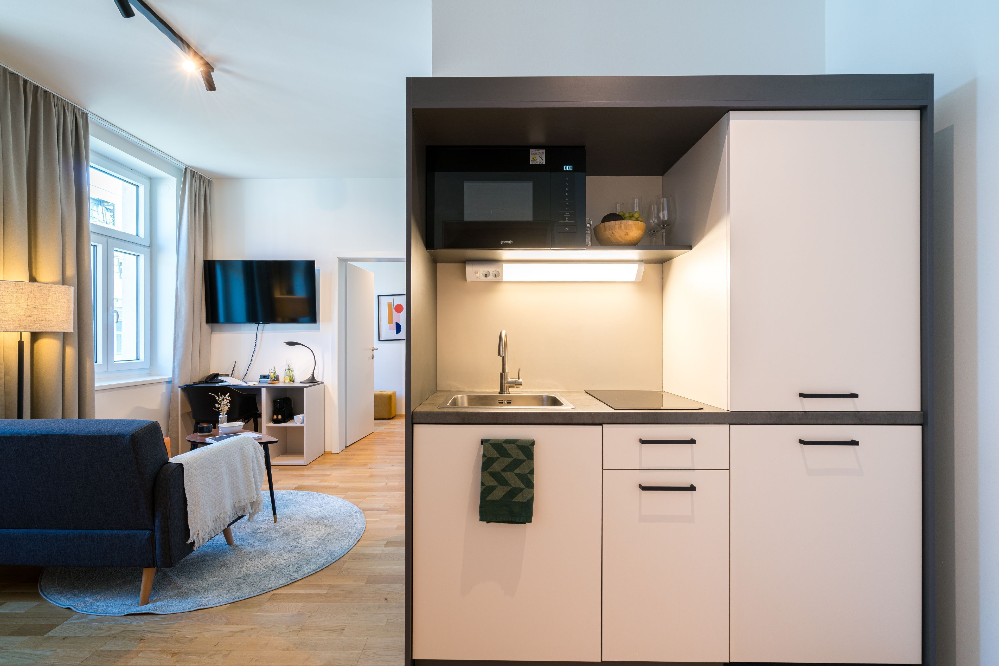 Fridge, microwave, stovetop, dishwasher