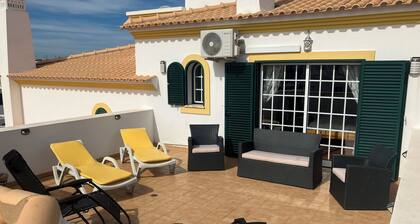Albufeira holiday villa with large sun terrace shared pool and quiet location,