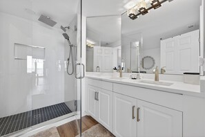Hair dryer, towels
