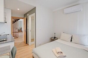 1 sovrum, skrivbord, strykjärn/strykbräda och wi-fi