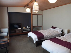 Kamar Twin Basic, pemandangan laut sebagian | Wi-Fi gratis