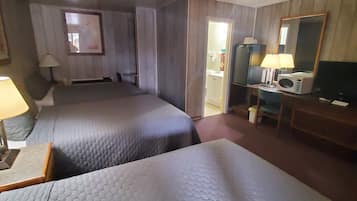 Blackout curtains, free WiFi, bed sheets