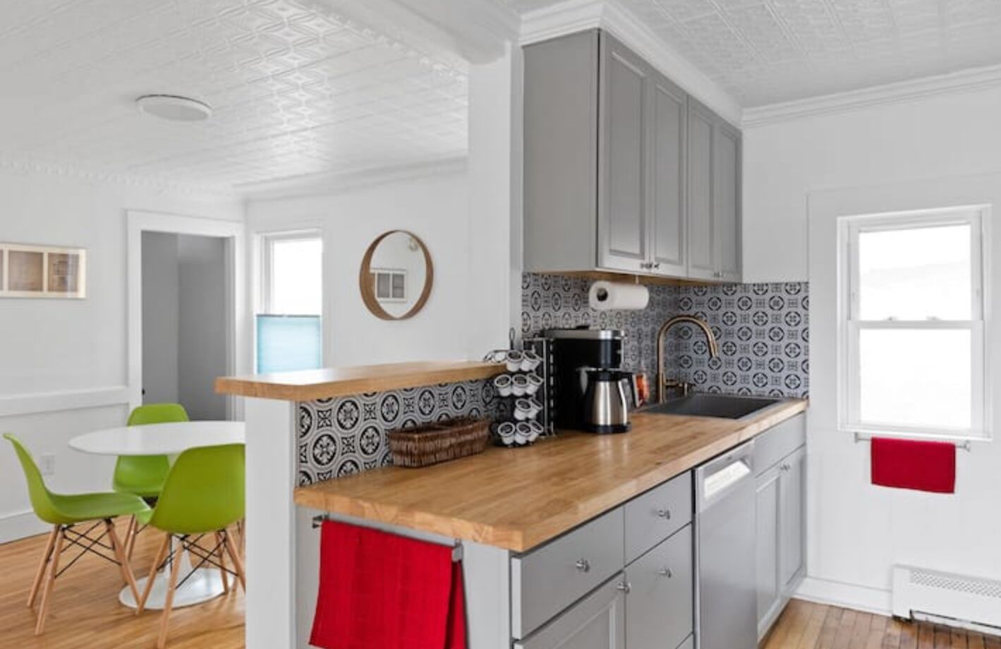 Microwave, oven, stovetop, dishwasher