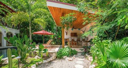 Gated Multi-Family Retreat-Jungle Villa w/ Lush Gardens walk 2 Pelada Beach