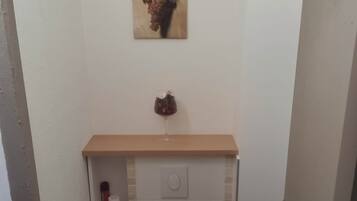 Secador de pelo, toallas, jabón, shampoo