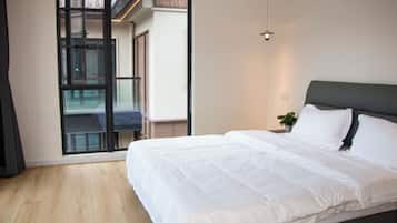 Egyptian cotton sheets, premium bedding, down duvets, Tempur-Pedic beds
