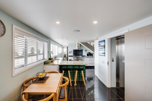 Fridge, microwave, dishwasher, toaster