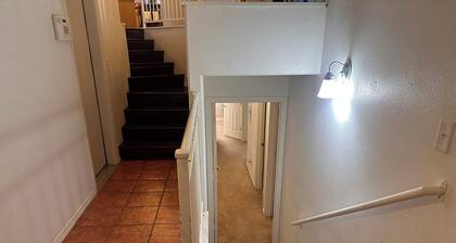 Cozy large home with. Downstairs with a closed door will be the rented space