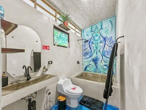 Towels, soap, shampoo, toilet paper