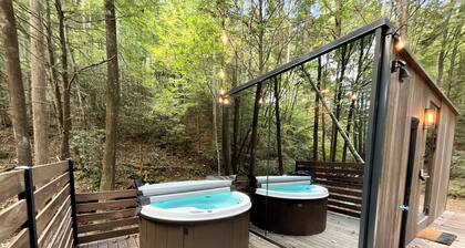 “Glass House” #3 - Modern Mirror Home w/ Hot-tub