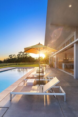 Outdoor pool, a heated pool