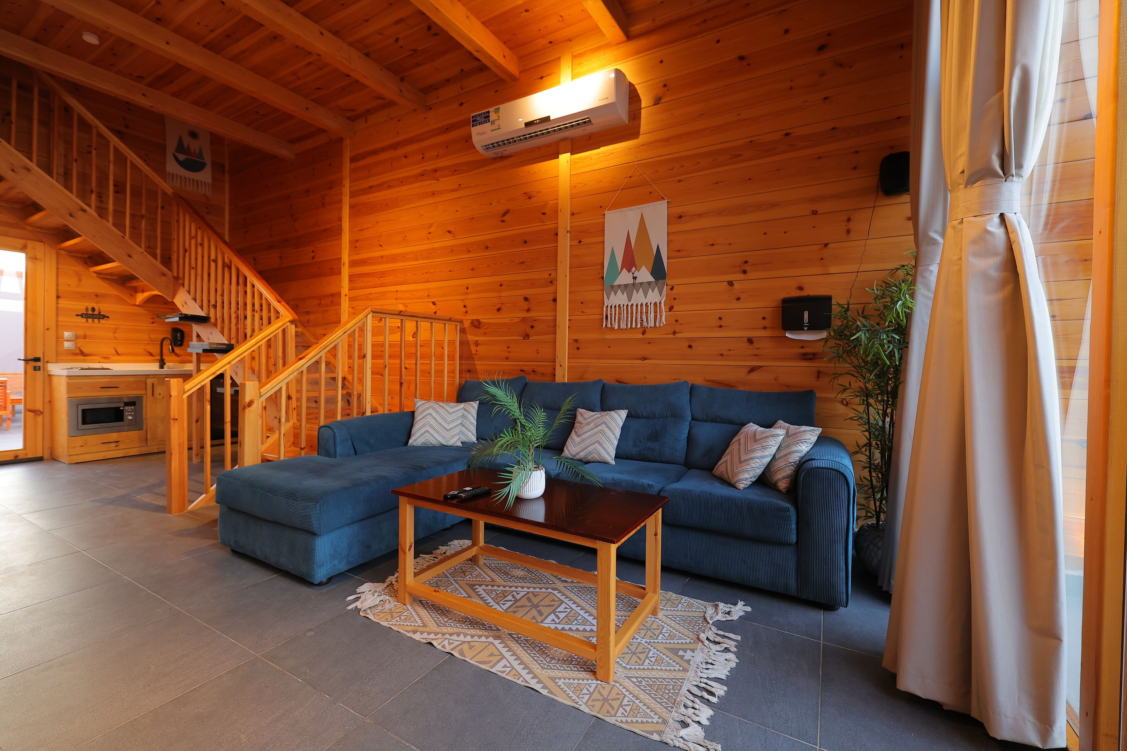 2-cm flat-screen TV with satellite channels